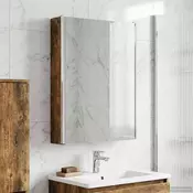 vidaXL Kopalniška ogledalna omara Dimljeni oreh 43 x 11,5 x 60,5 cm
