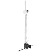 HARSLINGA / MOLNART Pod.lampa i sijalica, crna/u obliku krofne opal bela