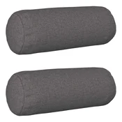 vidaXL Prevleka za blazino 2 kos HEERLEN Svetlo siva O 15 x 40 cm