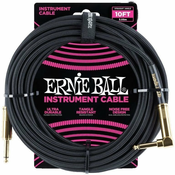 Ernie Ball 10 Braided Straight Angle Black