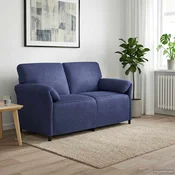 Sofa za dvije osobe Policijska plava 158 x 83 x 95 cm Baršun