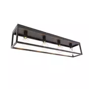 Industrijska stropna svetilka črna 99,5 cm 4-luč - Cage