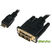 LOGILINK LogiLink HDMI / DVI adapterski kabel HDMI-mini-C  vtič\, DVI-D 18+1-polni vtič 2.00 m črna CHM004  HDMI kabel, (20418376)