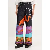 Hlace s dodatkom svile Sportalm boja: tamno plava, ravna, visoki struk, 650174