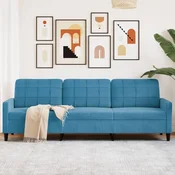 shumee vidaXL Trosed moder 210 cm oblazinjen z žametom