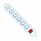 Bachmann produžni kabel 6x220V 1,5m s prekidacem bijeli 381.250K
