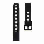Silikonski pašček za uro 22 mm - Quick Fit - Fenix 5/6 - črn