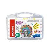 Set dekorativnih flomastera, akrilni, 1-2 mm, dvostrani, KORES K-Kreative, 12 različitih boja 23121.21