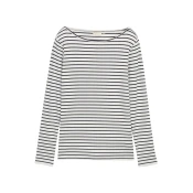 TOM TAILOR Majica temno modra/bela