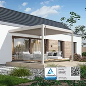 Bioklimatska pergola Antares Stenska, 3.6 x 4, Ivory krem, Ročni