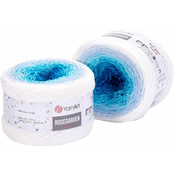 Yarn Art Rose Garden 305 White Blue Pletilna preja
