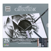 Cretacolor Black & White Box - 25-delni set - kovinski etui