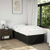 Box spring krevet s madracem crni 90x190 cm od tkanine Siva jedna veličina