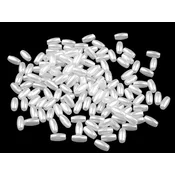 Plastične voščene kroglice / biseri Glance rice 3x6 mm - bele (10 g)