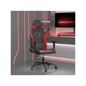vidaXL Masažna igraca stolica crno-crvena od umjetne kože