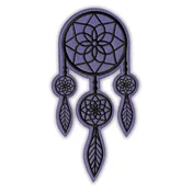 shumee Velik lovilec sanj Patchion - vijoličen - podlaga za likanje/toplotno varjenje - vezen našitek/značka/emblem