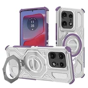 Hibridni ovitek Carbon Shield Pro za Motorola Edge 50 Pro - purple transparent