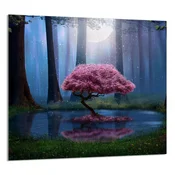 shumee STEKLENA PLOŠČA ZA KUHINJO 65x60 Drevo
