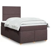 vidaXL vidaXL Box spring postelja z vzmetnico temno rjava 120x190 cm blago, (21308226)