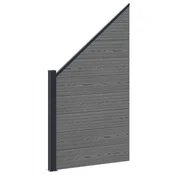 Panel ograde WPC i aluminij Siva
