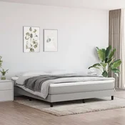 vidaXL Vzmetnica z žepkasto vzmetjo srednje trdote svetlo siva 152x203x20 cm blago
