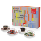 Skodelice za kapučino Illy Foreigners Everywhere s krožnički 4 x 160 ml