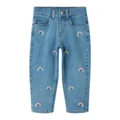 NAME IT Kavbojke NMFBella moder denim / kaki / svetlo zelena / roza