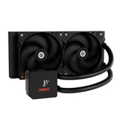 Enermax Liqmax IV Series 240mm Liquid CPU Cooler Procesorjski vodni hladilnik (AIO vodno hlajenje, 2x 120 mm PWM, z digitalnim zaslonom) (ELC-LMIV240-SF)