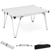 Northix Vodoodporna kamp miza srebrna aluminij prenosna 80 kg