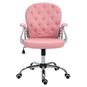 Vinsetto Vinsetto pisarniški stol umetno usnje, jeklo D59,5 x Š60,5 x V93–103 cm Roza, (5000242969)