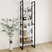 Vidaxl Visoka omara bela 80x30x210 cm trdna borovina