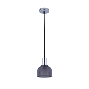 Klausen KL111065 - Luster na sajli REFLECT 1xE27/15W/230V siva/sjajni hrom