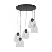 Luster na sajli BOGOTA 5xE27/60W/230V proziran