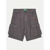 United Colors Of Benetton Kratke hlače iz tkanine 424RC902X Siva Regular Fit