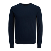 JACK & JONES Muški džemper JJEEMIL KNIT CREW NECK NOOS teget