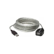 MANHATTAN Manhattan USB kabel USB 2.0 USB-A vtič\, USB-A vtičnica 5.00 m transparentna  519779, (20414819)