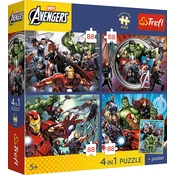 Trefl - Puzzle 4x88 Avengers: Junaki so med nami - 1 - 39 kosov
