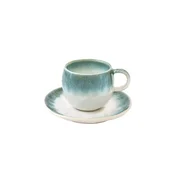 Coffee cup with saucer, porcelain, 120 ml, green, Nuances - Nuova R2