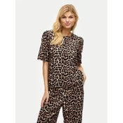 Vila Bluza Liopana 14105564 Rjava Regular Fit