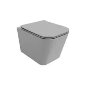Mexen Teo wc školjka Rimless s počasi zapirajočim slim sedežem, duroplast, svetlo siva mat - 30854061