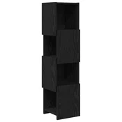Vidaxl Kotna omarica Črna Orehovina 25,5x25x102cm Konstruiran les