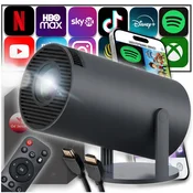 Projektor Android TV WiFi prenosni zvočnik črne barve Bluetooth mini