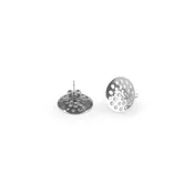 Obesek za uhan s sitom O16; 18; 20 mm iz nerjavečega jekla - (16 mm) platina (2 kosa)