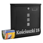 Gockowiak Hansov črni poštni nabiralnik z napisi