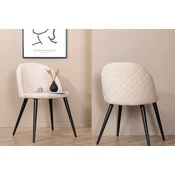 Venture Design Jedilni stol žametni šivi 57x76,5x50 cm bež