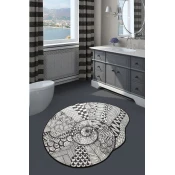 Opviq Prostirka za kupatilo 120cm Crno-Bela