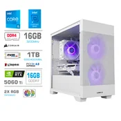 Računalnik MEGA MT S7X i5-14400F/RTX5060Ti-16GB/16GB/1TB-4.0/750W/Brez OS/bela RGB + Estetski napajalni kabli [Vijolična/Bela]