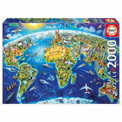 World Landmarks Globe puzzle 2000pcs