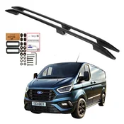 Strešne nosilce Ford Transit Custom dolgi od 2012 do 2023 črne barve