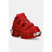 New Rock čevlji ženski nubuk NOBUCK ROJO + IMPERFECT TANK ROJO TORNILLOS